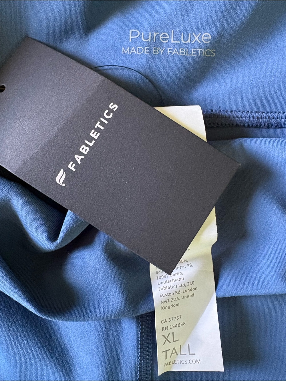 NWT Fabletics PureLuxe Active Bottoms- Dusty Blue XL Tall